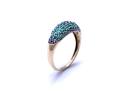 9ct Yellow Gold Emerald Pave Ring