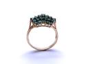 9ct Yellow Gold Emerald Cluster Ring