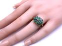 9ct Yellow Gold Emerald Cluster Ring