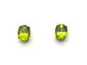 9ct Yellow Gold Peridot Stud Earrings