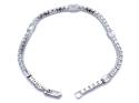 Silver CZ Fancy Tennis Bracelet