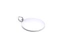 Silver Round Disc Tag Pendant 21mm