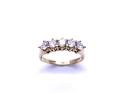 9ct Yellow Gold CZ 5 Stone Ring