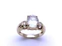 9ct Yellow Gold Topaz Sollitaire Ring