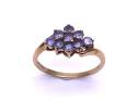 9ct Yellow Gold Tanzanite Cluster Ring
