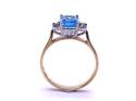 9ct Blue Topaz & Diamond Ring