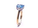 9ct Blue Topaz & Diamond Ring