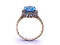 9ct Blue Topaz & Diamond Ring