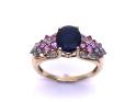 9ct Multi Sapphire & Diamond Ring