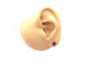 9ct Synthetic Fire Opal Stud Earrings