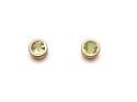 9ct Yellow Gold Peridot Stud Earrings