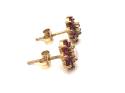 9ct Ruby & Opal Cluster Earrings