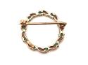 9ct Emerald & Diamond Brooch