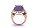 9ct Yellow Gold Ametrine & Zircon Ring