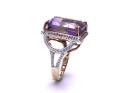 9ct Yellow Gold Ametrine & Zircon Ring