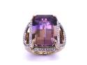 9ct Yellow Gold Ametrine & Zircon Ring