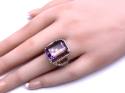 9ct Yellow Gold Ametrine & Zircon Ring