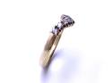 9ct Yellow Gold CZ Wishbone Ring