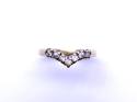 9ct Yellow Gold CZ Wishbone Ring