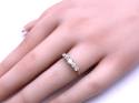 9ct Yellow Gold CZ 5 Stone Ring