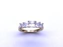 14ct Yellow Gold CZ 5 Stone Ring