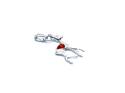 Silver Amber Deer Pendant