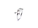 Silver CZ Love Ring