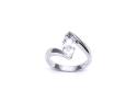 Silver CZ Marquise Solitaire Ring