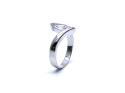Silver CZ Marquise Solitaire Ring