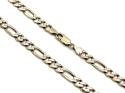 9ct Two Colour Figaro Chain 18 Inch