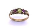 18ct Yellow Gold Peridot & Garnet Ring