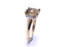 9ct Lime Quartz & Diamond Ring