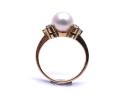 18ct Yellow Gold Pearl & Diamond Ring