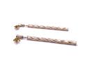 9ct Yellow Gold Twisted Bar Earrings