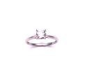 9ct White Gold CZ Solitaire Ring 5.5mm
