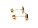 9ct Yellow Gold Sapphire Cluster Stud Earrings