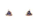 9ct Yellow Gold Sapphire Cluster Stud Earrings