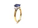 18ct Tanzanite & Diamond 3 Stone Ring 0.30ct