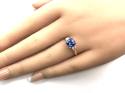 18ct Tanzanite & Diamond 3 Stone Ring 0.30ct