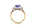 18ct Tanzanite & Diamond 3 Stone Ring 0.30ct