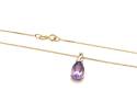 9ct Amethyst & Diamond Pendant & Chain