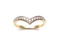 9ct Yellow Gold Diamond Wishbone Eternity Ring