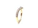 9ct Yellow Gold Diamond Wishbone Eternity Ring