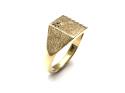 9ct Yellow Gold Diamond Signet Ring