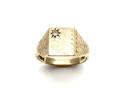 9ct Yellow Gold Diamond Signet Ring