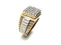 9ct Yellow Gold Diamond Cluster Ring