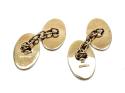 9ct Yellow Gold Patterned Cufflinks