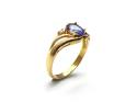 18ct Kyanite & Diamond Wave Ring
