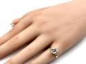 9ct Aquamarine & Diamond Ring