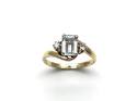 9ct Aquamarine & Diamond Ring